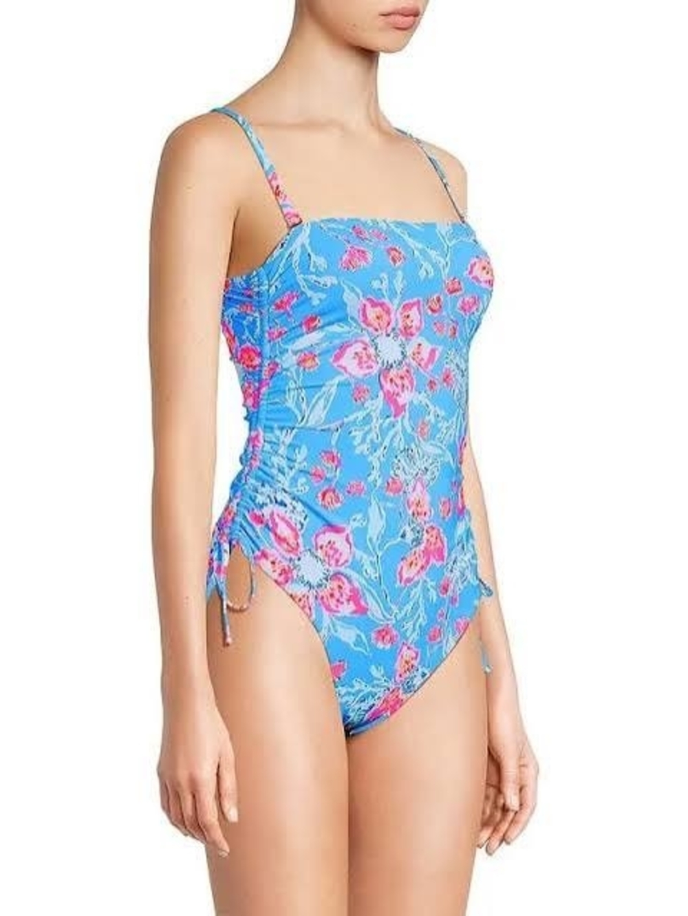 Lilly Pulitzer Bright Blue Floral One-Piece Swimsuit